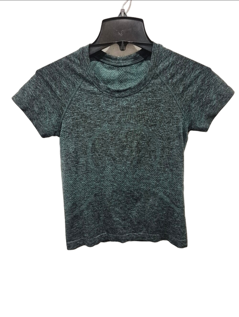 lululemon athletica Women's Short Sleeve Seamless Tee in Teal/Black